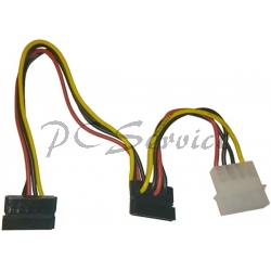 kabel zasilający / przejściówka HDD 2xSATA 1x molex