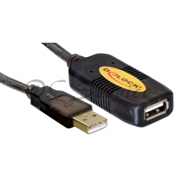 Przedłużacz USB AM-AF 2.0 5M AKTYWNY DELOCK (82308)
