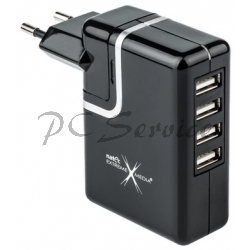 Ładowarka / Adapter napięcia z 230V na 4x USB po 5V/2A  (NUC-0563)