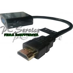 adapter HDMI - VGA (męski > żeński) + miniJack 3.5mm   (DZIAŁAJĄCY!)