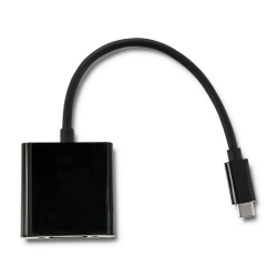 ADAPTER USB 3.1 TYP C MĘSKI - VGA ŻEŃSKI 1080P QOLTEC