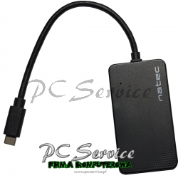 HUB USB 3.0 x 4 porty / wtyk typ-C Natec SILKWORM