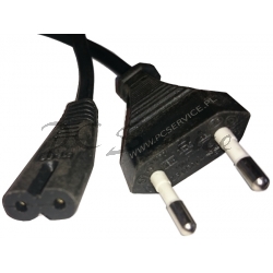 kabel zasilający / sieciowy 230V 2x0,75mm2   (EU Type C / C7)