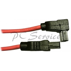 kabel HDD SATA, kątowy, 50cm, czerwony