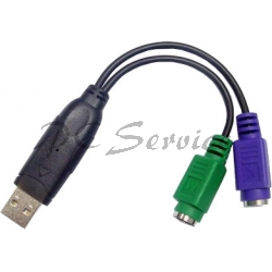 Adapter / przejściówka USB - 2 x PS/2 Unitek