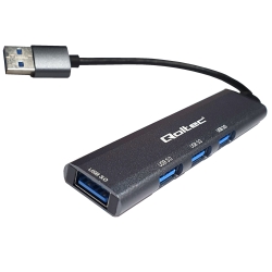 QOLTEC HUB ADAPTER USB 3.0 4W1 4X USB 3.0 METALOWY