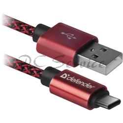 KABEL USB A (AM) - C 1m 2.1A 480Mbps PRO-series (czerwony)