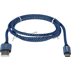 KABEL USB A (AM) - C 1m 2.1A 480Mbps PRO-series (niebieski)