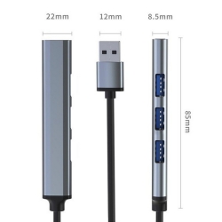 QOLTEC HUB ADAPTER USB 3.0 4W1 4X USB 3.0 METALOWY