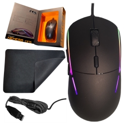 MYSZ GAMINGOWA MS NEMESIS C375 7200DPI 5P RGB PRZEWODOWA Z PODKŁADKĄ