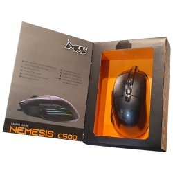 MYSZ GAMINGOWA MS NEMESIS C500 8000DPI 7 PRZYCISKÓW PRZEWODOWA W OPLOCIE Z PODKŁADKĄ